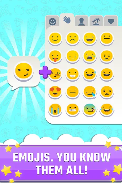Взлом Match The Emoji: Combine All — Безлимитные подсказки и открыты все уровни — скриншот 1