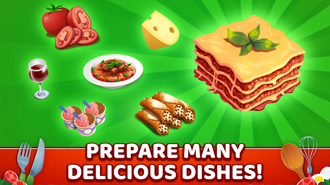 Скачать My Pasta Shop: Cooking Game — Модификация Безлимитные монеты и открыты все рецепты — скриншот 3