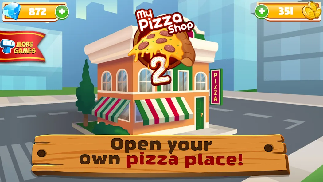 Скачать My Pizza Shop 2: Food Games с модом — Безлимитные деньги и ресурсы — скриншот 1