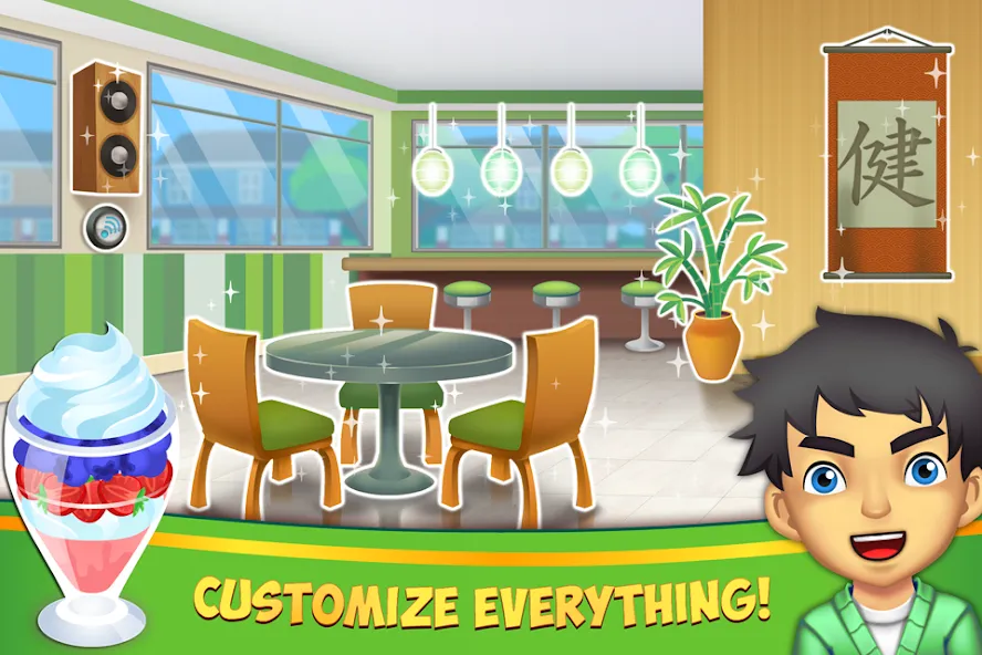 My Salad Bar: Veggie Food Game MOD APK на Android — Безлимитные монеты и все рецепты — скриншот 2