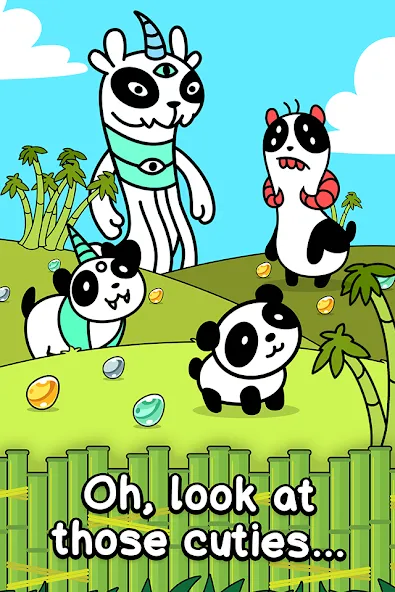 Panda Evolution: Idle Clicker MOD APK на Android — Много денег и быстрый прогресс — скриншот 1
