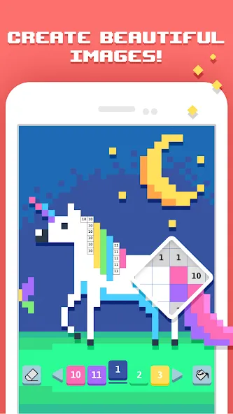 Скачать Pixelicious: Color Daily Pixel на Андроид — Бесконечные краски и все картинки открыты — скриншот 1