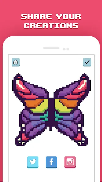 Скачать Pixelicious: Color Daily Pixel на Андроид — Бесконечные краски и все картинки открыты — скриншот 5