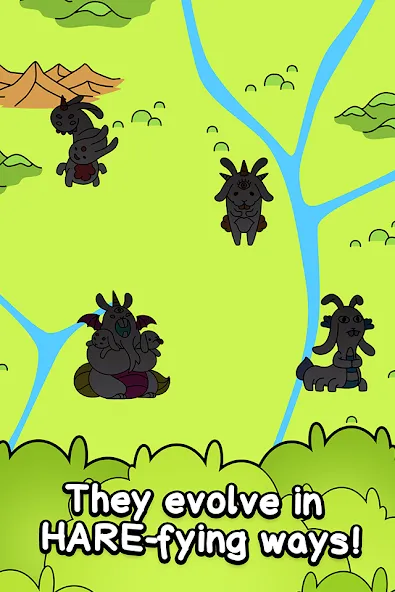 Rabbit Evolution: Merge Bunny — Взломанная версия (Безлимитные монеты и усиленные кролики) — скриншот 3