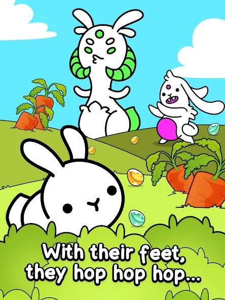 Rabbit Evolution: Merge Bunny — Взломанная версия (Безлимитные монеты и усиленные кролики) — скриншот 5