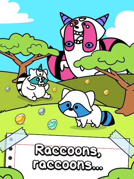 Скачать Raccoon Evolution: Idle Mutant — Последняя версия (Много денег и алмазов) — скриншот 5