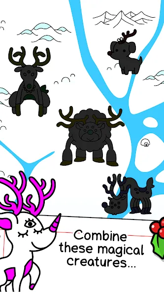 Reindeer Evolution: Idle Game — Взломанная версия (Много монет и ускорение) — скриншот 3 Reindeer Evolution: Idle Game — Взломанная версия (Много монет и ускорение) — скриншот 3