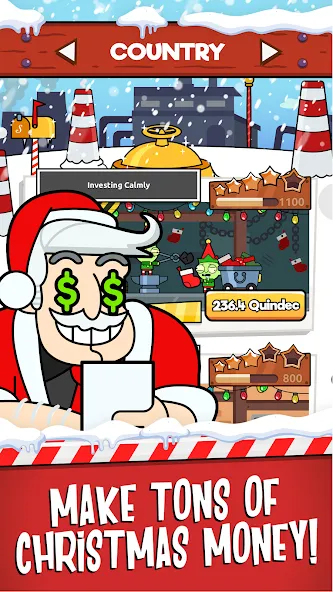Santa’s Capitalist Factory (Мод Безлимитные деньги и ускоренное производство) — скриншот 2