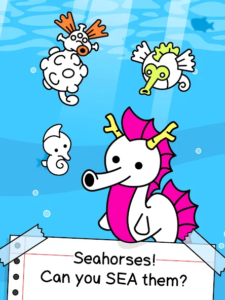 Seahorse Evolution: Sea Mutant на Андроид — Мод Безлимитные деньги и ресурсы — скриншот 5