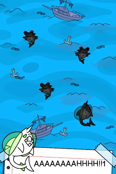 Shark Evolution: Idle Game MOD APK на Android — Безлимитные монеты и быстрая эволюция — скриншот 3 Shark Evolution: Idle Game MOD APK на Android — Безлимитные монеты и быстрая эволюция — скриншот 3