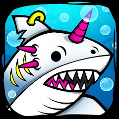 Shark Evolution: Idle Game MOD APK на Android — Безлимитные монеты и быстрая эволюция