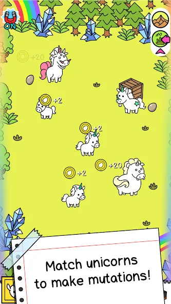Скачать Unicorn Evolution: Idle Catch MOD APK — Безлимитные монеты и быстрая эволюция — скриншот 2