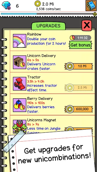 Скачать Unicorn Evolution: Idle Catch MOD APK — Безлимитные монеты и быстрая эволюция — скриншот 4