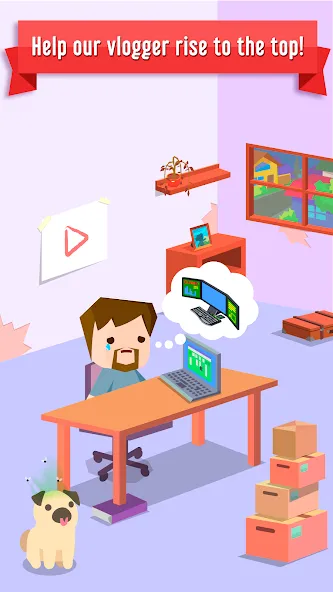 Vlogger Go Viral: Tuber Life на Андроид — Безлимитные деньги и подписчики — скриншот 1
