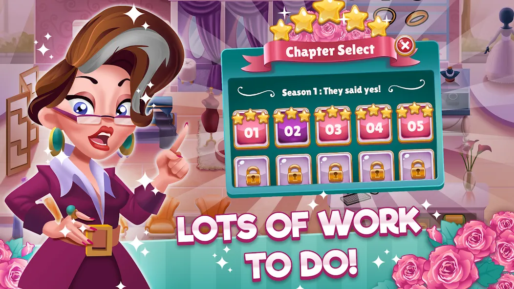 Скачать Wedding Salon Dash Bridal Shop MOD APK — Безлимитные деньги и все наряды — скриншот 4