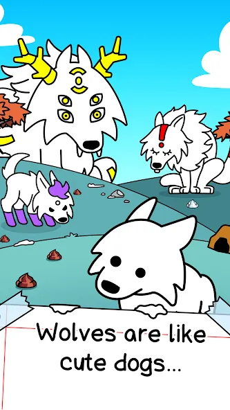 Скачать Wolf Evolution: Merge Wild Dog с модом — Безлимитные монеты и ускоренное слияние — скриншот 1