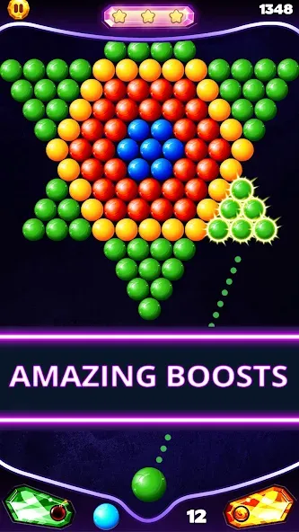 Bubble Shooter Classic MOD — Без рекламы и бесконечные жизни на Андроид — скриншот 1