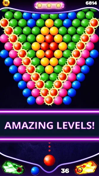 Bubble Shooter Classic MOD — Без рекламы и бесконечные жизни на Андроид — скриншот 3