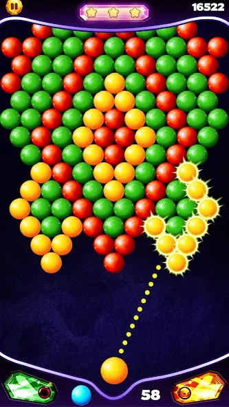 Bubble Shooter Classic MOD — Без рекламы и бесконечные жизни на Андроид — скриншот 5