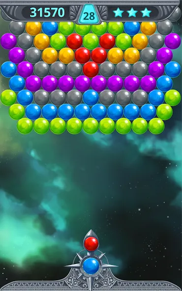 Скачать Bubble Shooter Space — Модификация Безлимитные жизни и усилители — скриншот 5