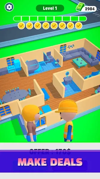 Взломанная Home Builder 3D ! на Андроид — Безлимитные деньги и всё открыто — скриншот 3