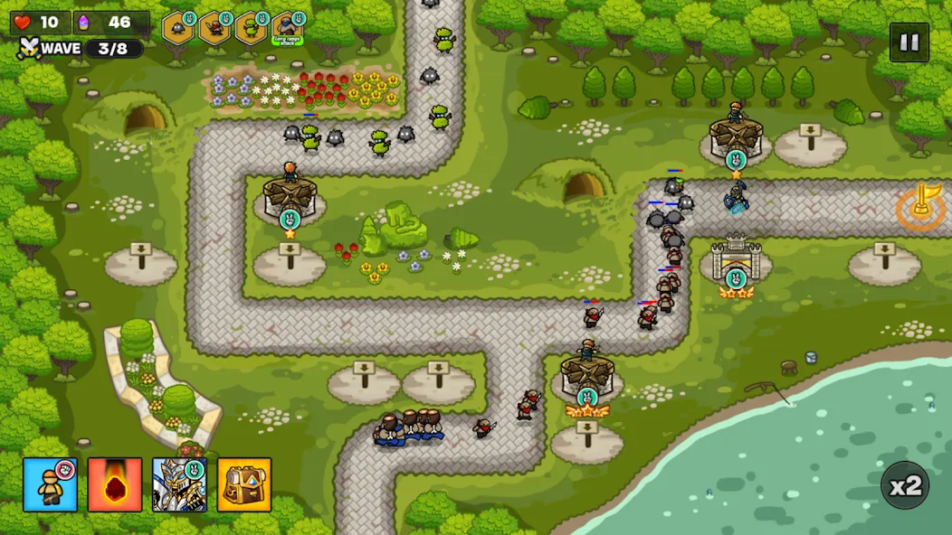 Скачать Gold tower defence M с модом — Безлимитные деньги и усиленная защита — скриншот 4