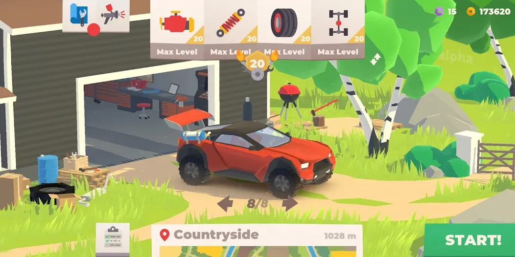Hillside Drive: car racing на Андроид — Мод Безлимитные деньги и топливо — скриншот 5