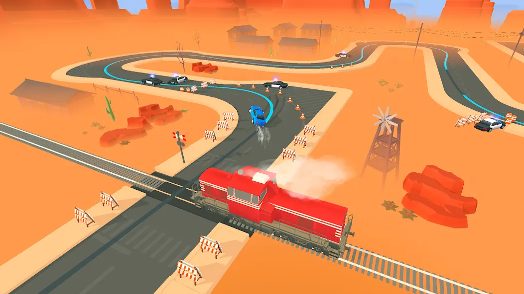 Скачать взломанную Line Race: Police Pursuit — Безлимитные деньги и все машины открыты — скриншот 1