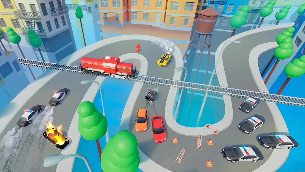 Скачать взломанную Line Race: Police Pursuit — Безлимитные деньги и все машины открыты — скриншот 2