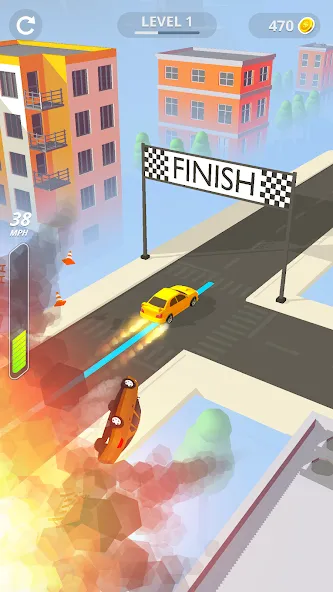Скачать взломанную Line Race: Police Pursuit — Безлимитные деньги и все машины открыты — скриншот 4