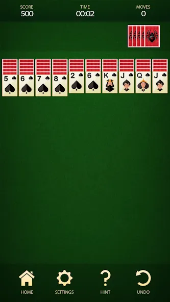Spider Solitaire: Card Game MOD APK на Android — Без рекламы и безлимитные подсказки — скриншот 4