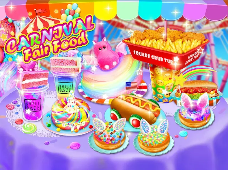 Unicorn Chef Games for Teens MOD APK — Безлимитные монеты и все рецепты — скриншот 1