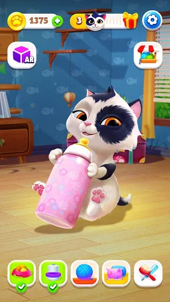 Скачать My Cat - Virtual pet simulator на Андроид — Безлимитные монеты и алмазы — скриншот 2