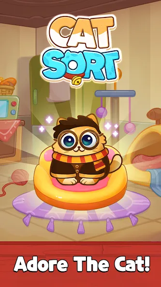 Cat Sort Puzzle: Cute Pet Game на Андроид — Безлимитные монеты и все уровни — скриншот 1