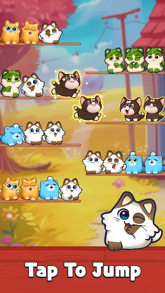 Cat Sort Puzzle: Cute Pet Game на Андроид — Безлимитные монеты и все уровни — скриншот 2