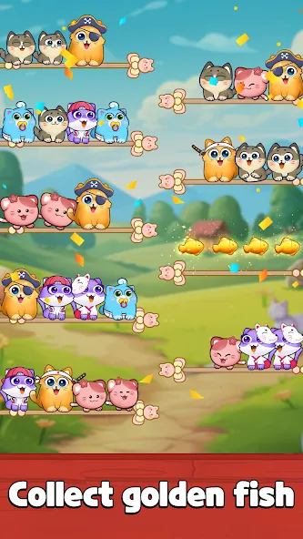 Cat Sort Puzzle: Cute Pet Game на Андроид — Безлимитные монеты и все уровни — скриншот 3