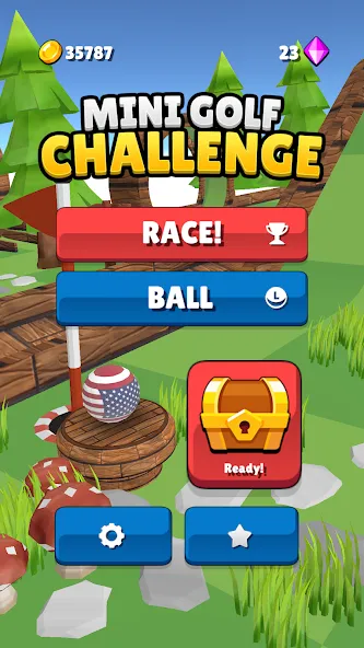 Mini Golf Game - Putt Putt 3D на Андроид — Безлимитные монеты и открыты все уровни — скриншот 4