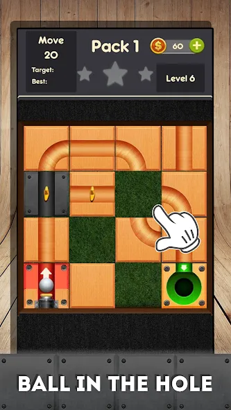 Rolling ball - slide puzzle MOD — Без рекламы и все уровни открыты на Андроид — скриншот 3