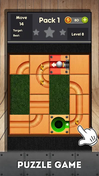 Rolling ball - slide puzzle MOD — Без рекламы и все уровни открыты на Андроид — скриншот 4