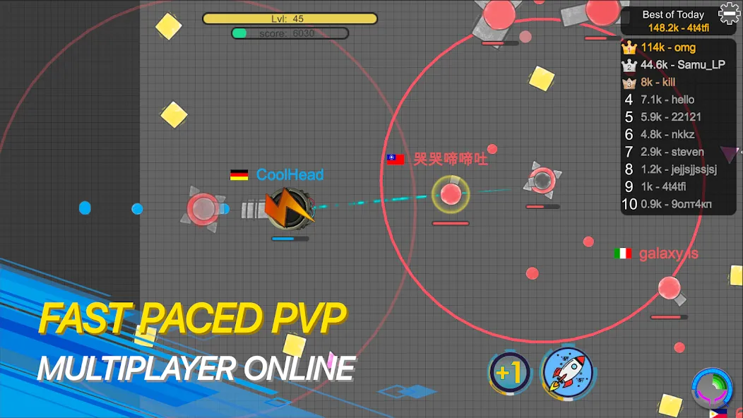 Скачать tank io games - piupiu.io на Android — Много денег и усиленный танк — скриншот 1