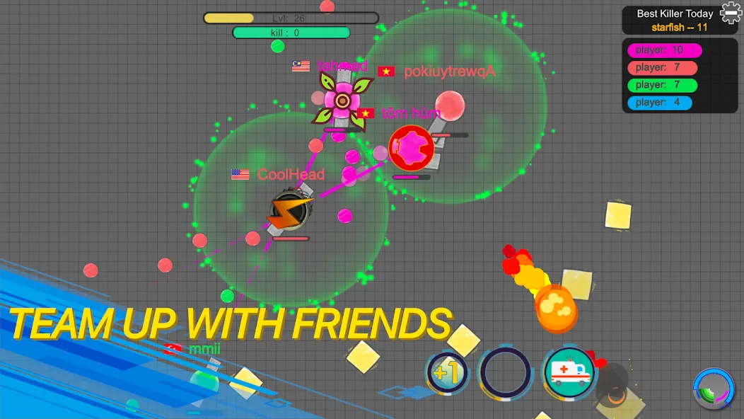 Скачать tank io games - piupiu.io на Android — Много денег и усиленный танк — скриншот 2