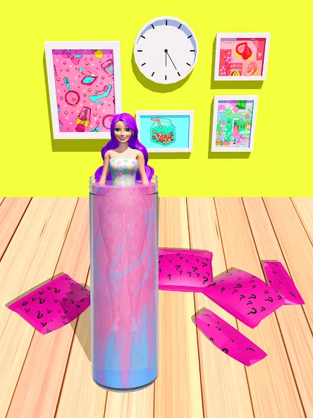 Скачать Color Reveal Suprise Doll Game с модом — Безлимитные монеты и все куклы — скриншот 2