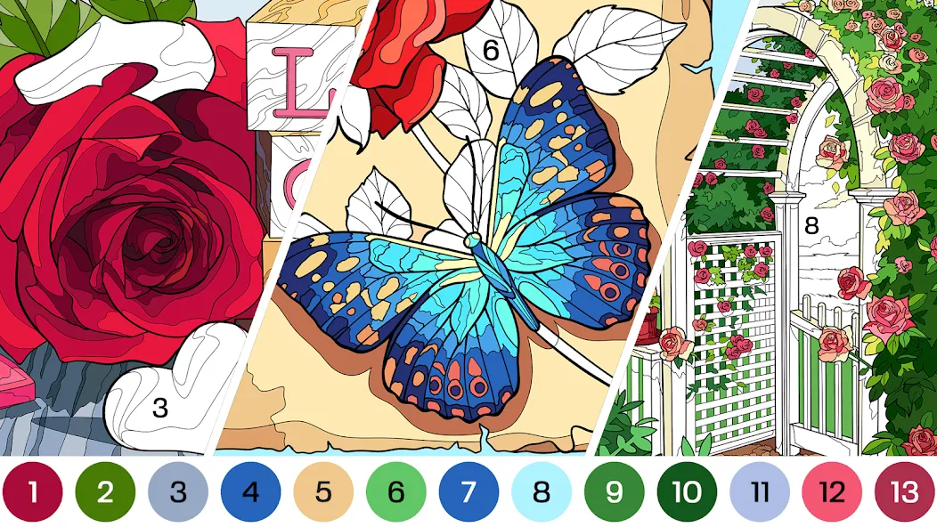 Tap Color Pro: Color By Number — Взломанная версия (Без рекламы и все раскраски открыты) — скриншот 2