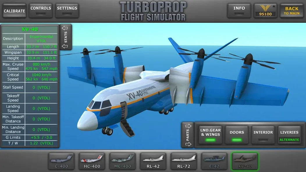 Скачать Turboprop Flight Simulator — Последняя версия (Безлимитные деньги и все самолёты) — скриншот 1