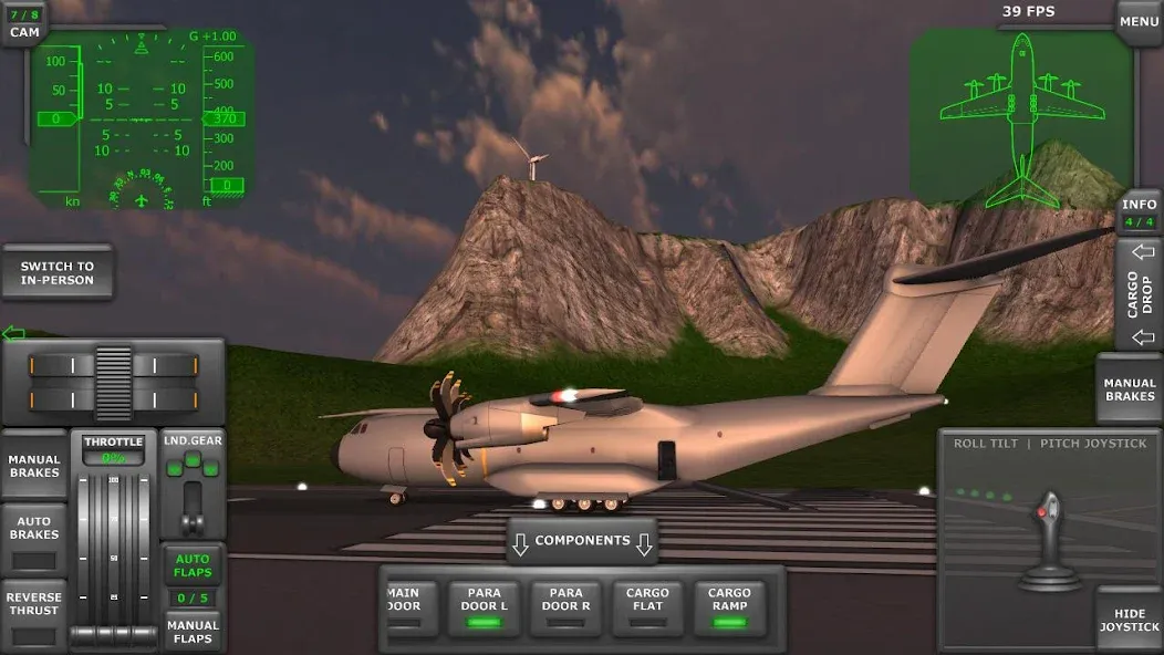 Скачать Turboprop Flight Simulator — Последняя версия (Безлимитные деньги и все самолёты) — скриншот 2