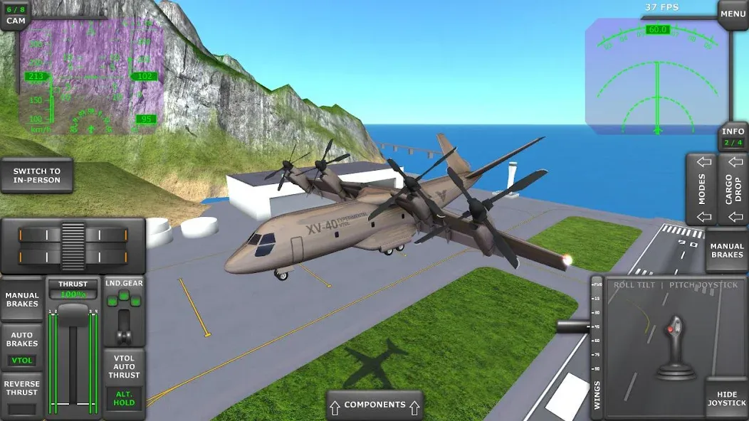 Скачать Turboprop Flight Simulator — Последняя версия (Безлимитные деньги и все самолёты) — скриншот 4