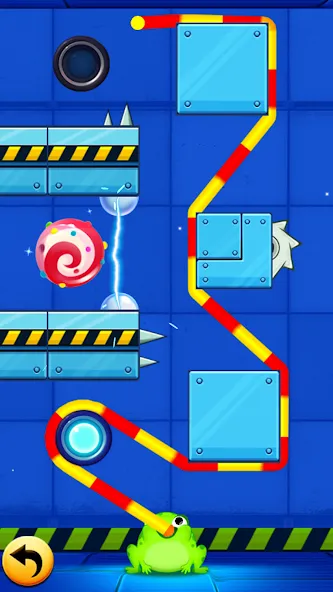 Frog Thife: Candy Thief Puzzle MOD — Безлимитные деньги и все уровни открыты на Андроид — скриншот 2 Frog Thife: Candy Thief Puzzle MOD — Безлимитные деньги и все уровни открыты на Андроид — скриншот 2