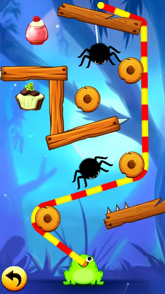 Frog Thife: Candy Thief Puzzle MOD — Безлимитные деньги и все уровни открыты на Андроид — скриншот 5 Frog Thife: Candy Thief Puzzle MOD — Безлимитные деньги и все уровни открыты на Андроид — скриншот 5