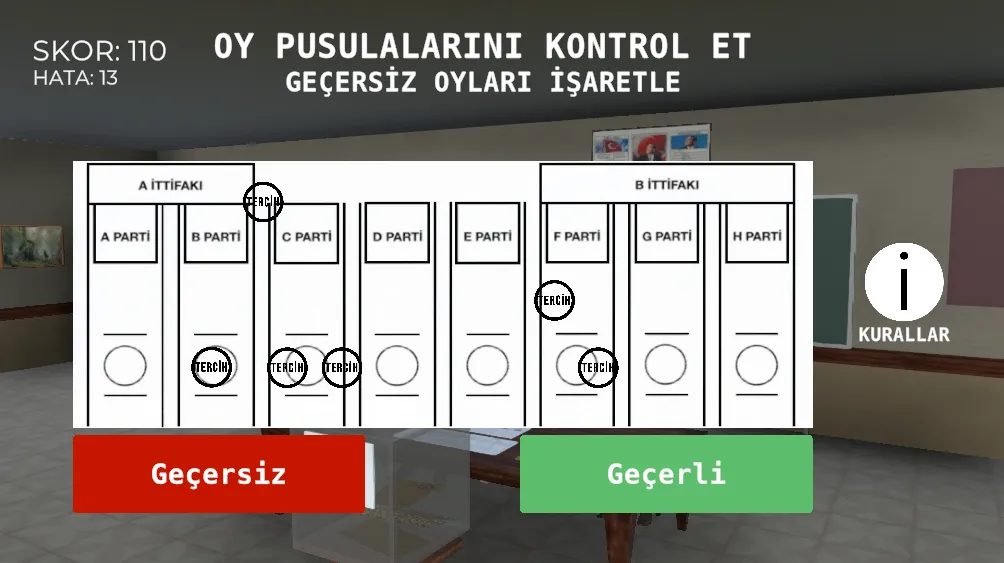 Скачать Seçim 2023 Müşahit oyunu MOD APK — Неограниченные голоса и все уровни — скриншот 4