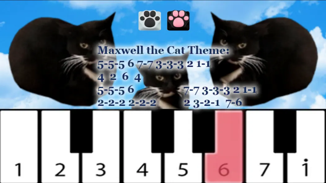 Maxwell the Cat piano на Андроид — Все песни разблокированы и без рекламы — скриншот 3